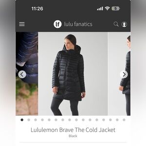 lululemon athletica Womens size 2 Brave the cold Jacket
